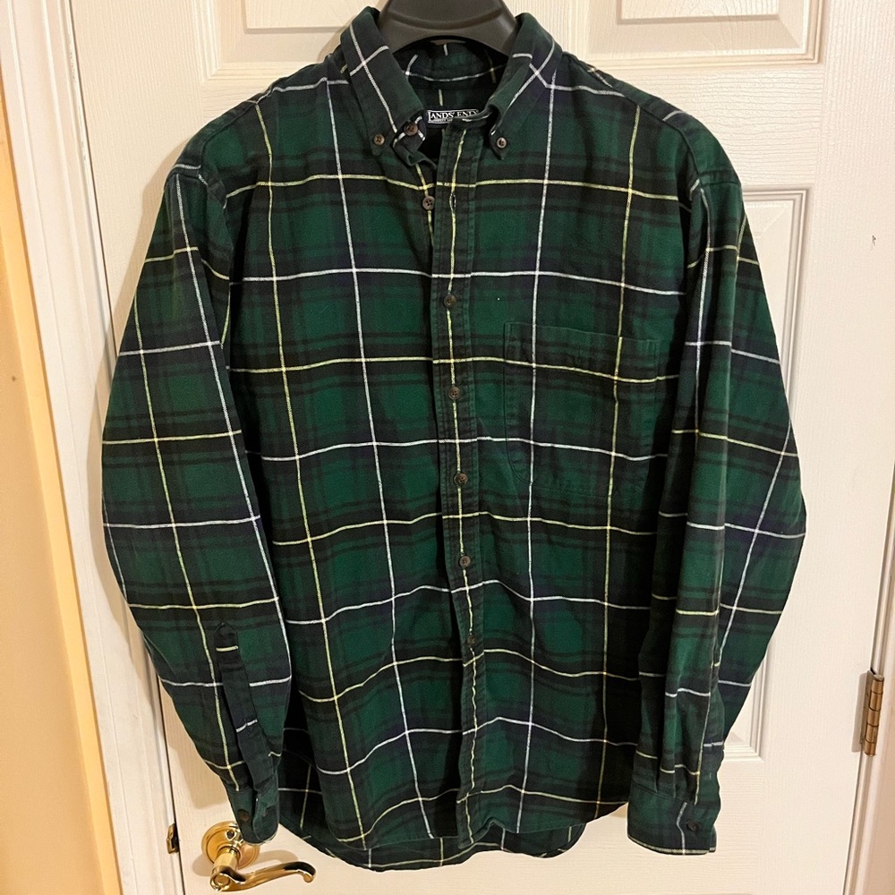 Lands End Flanel Green